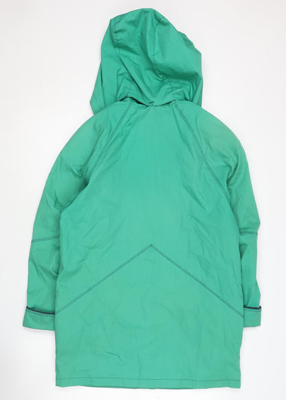 Womens UK Size S Telemac Green Rain Coat