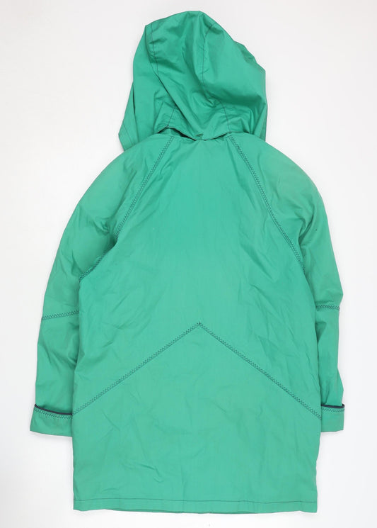 Womens UK Size S Telemac Green Rain Coat