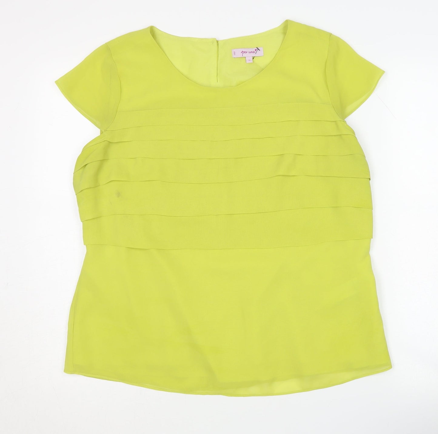Womens UK Size 16 Marks and Spencer Yellow Basic Blouse