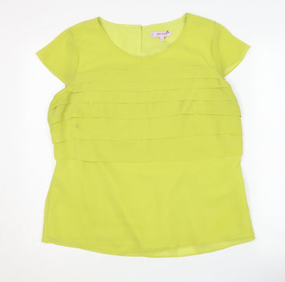 Womens UK Size 16 Marks and Spencer Yellow Basic Blouse