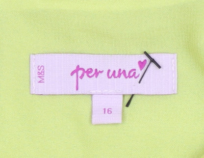 Womens UK Size 16 Marks and Spencer Yellow Basic Blouse