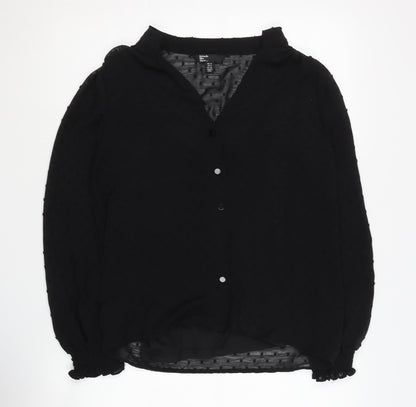Womens UK Size 8 friends like these Black Basic Blouse
