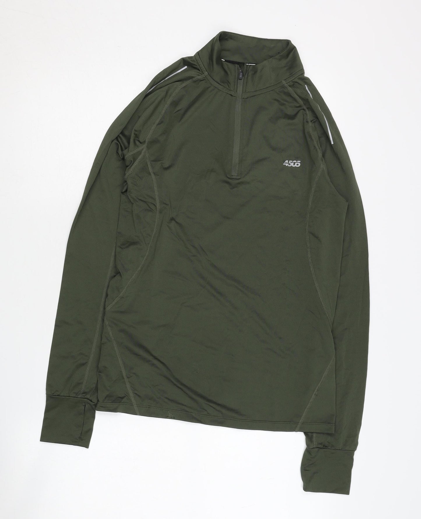 ASOS Men's Medium Green Long Sleeve 1/4 Zip Pullover