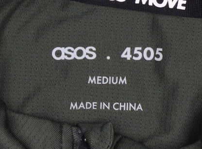 ASOS Men's Medium Green Long Sleeve 1/4 Zip Pullover