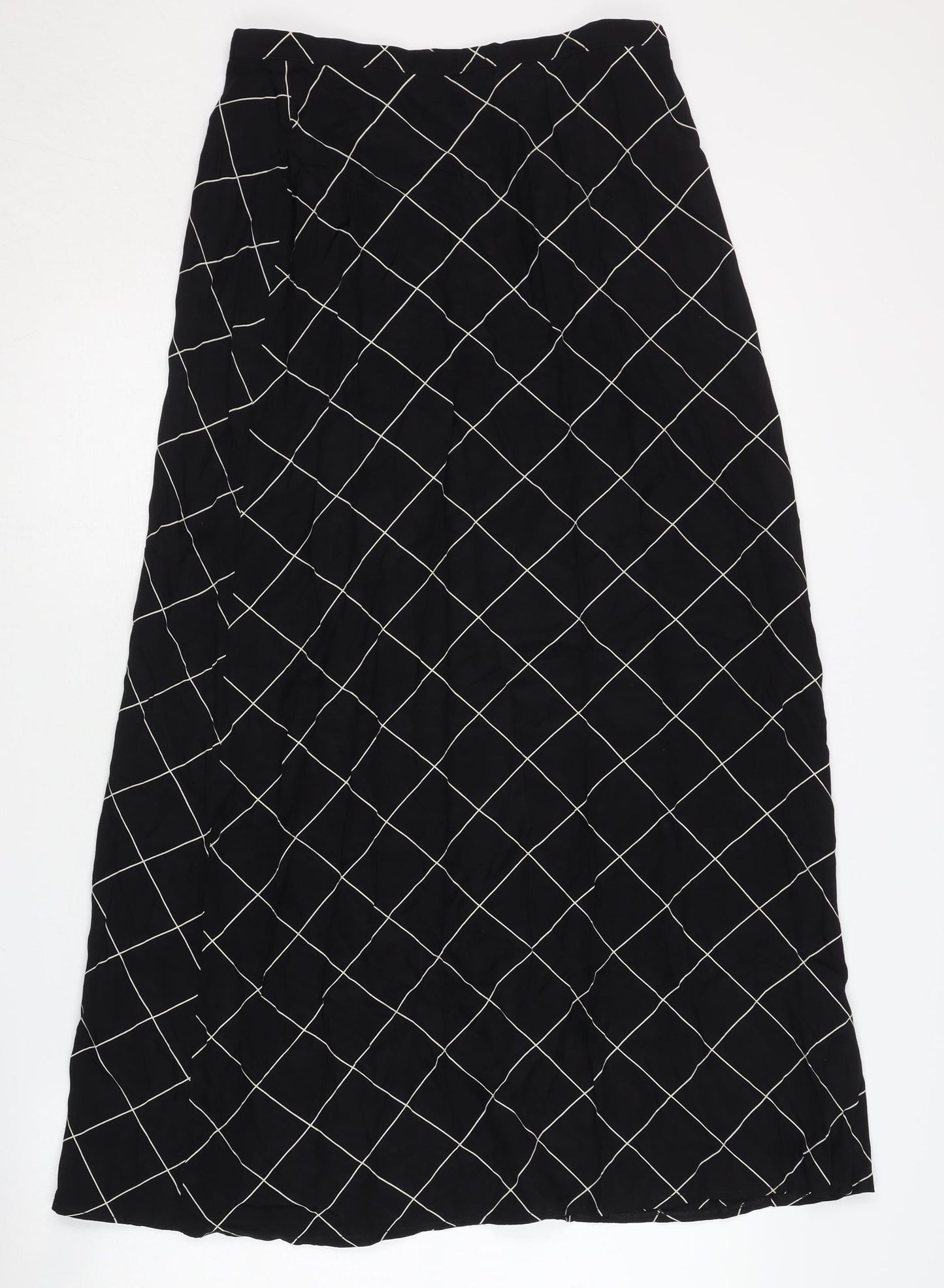 Dorothy Perkins Women's Black Check Long Pencil Skirt, Size 12