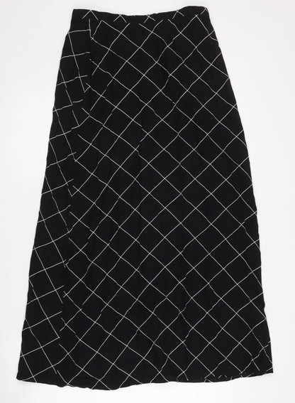 Dorothy Perkins Women's Black Check Long Pencil Skirt, Size 12