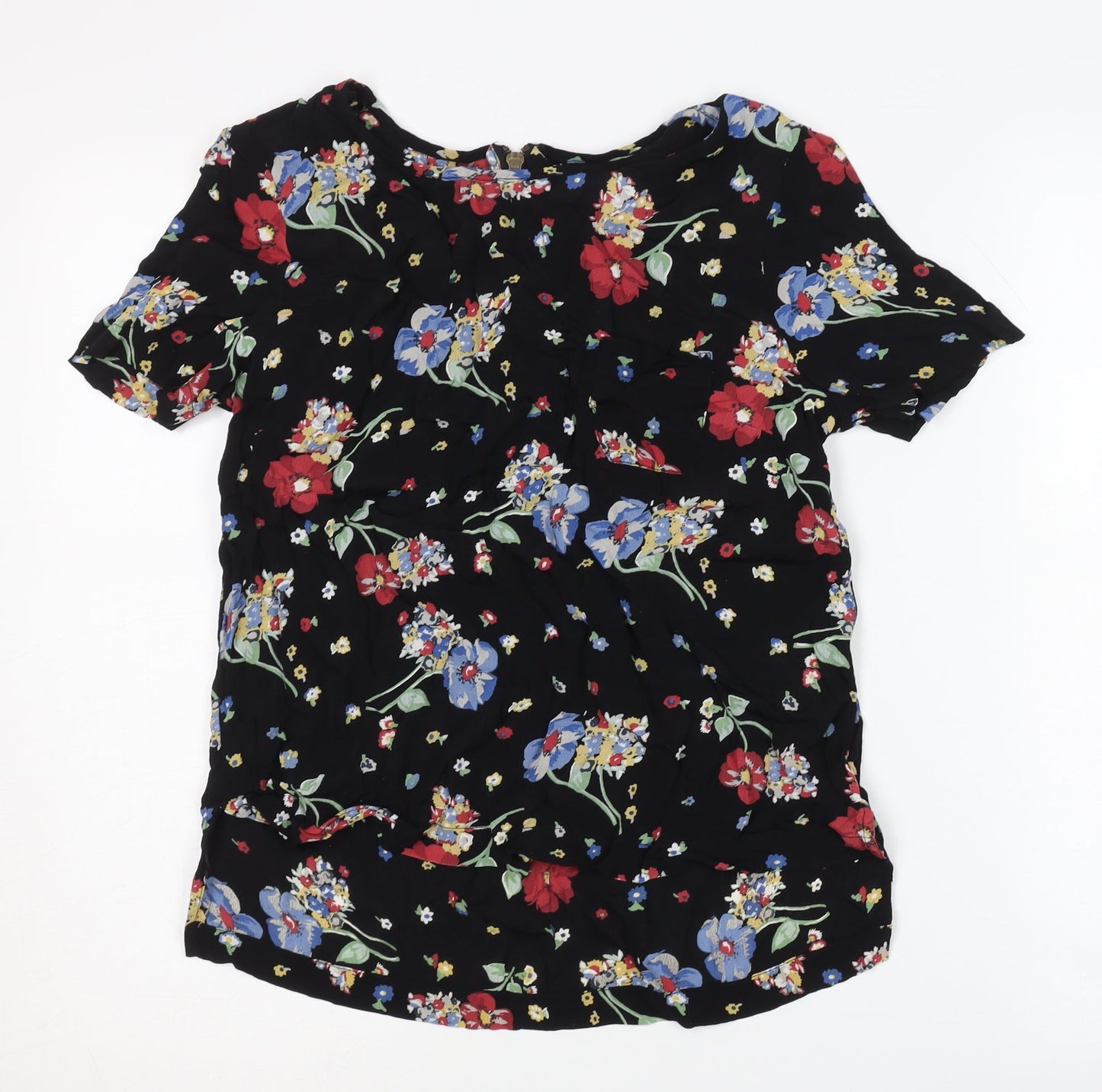 John Lewis Women's Black Floral Top Size 12
