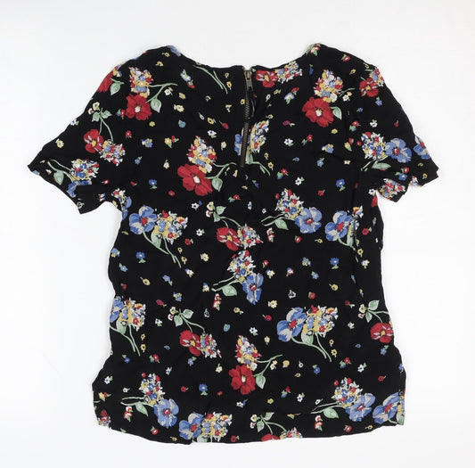 John Lewis Women's Black Floral Top Size 12