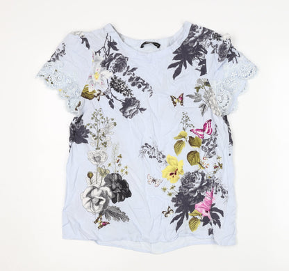 Womens UK Size UK 8 Oasis Multicoloured Basic Blouse