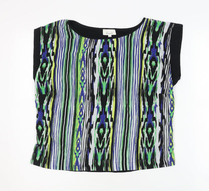 Womens UK Size 12 Linea Multicoloured Basic Blouse