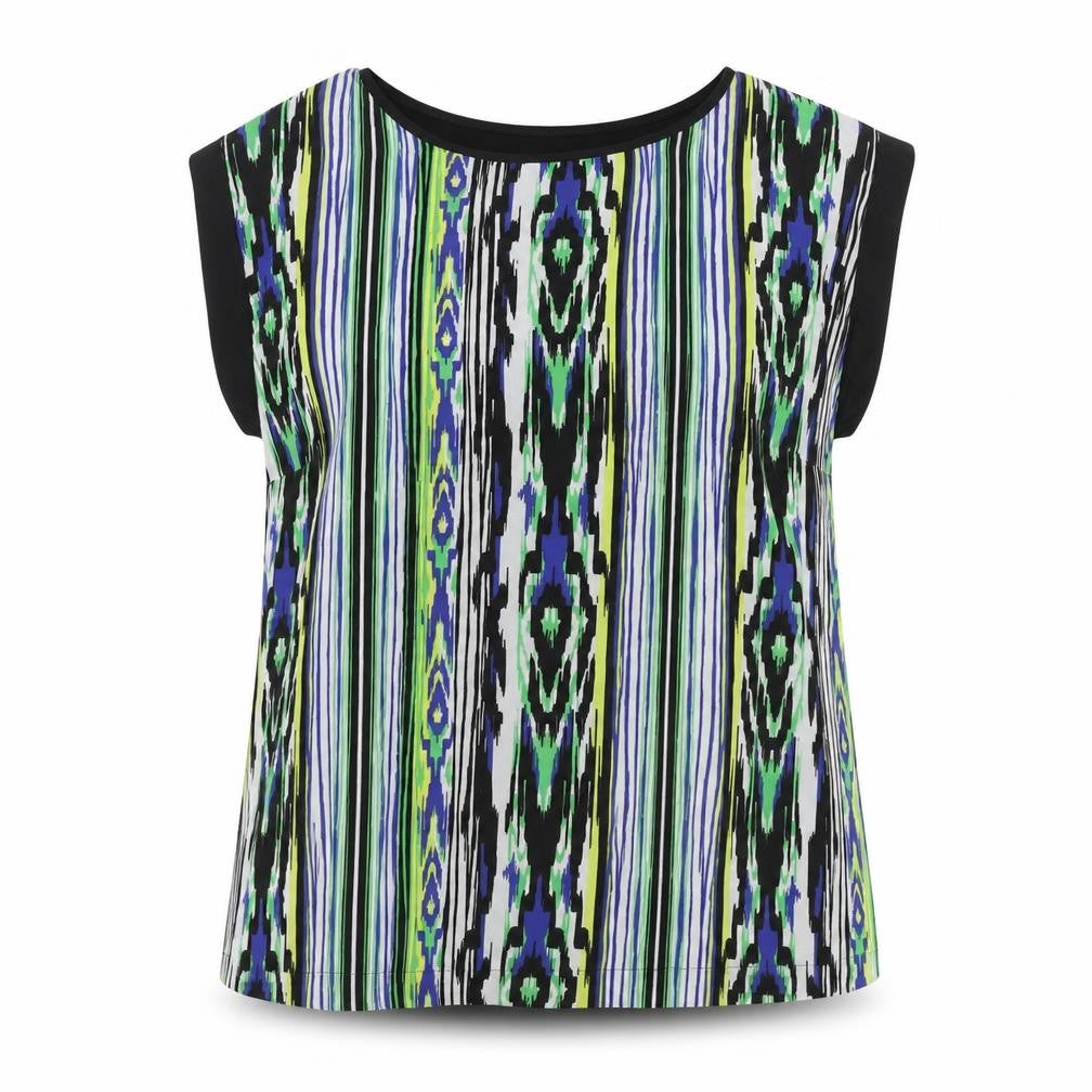 Womens UK Size 12 Linea Multicoloured Basic Blouse