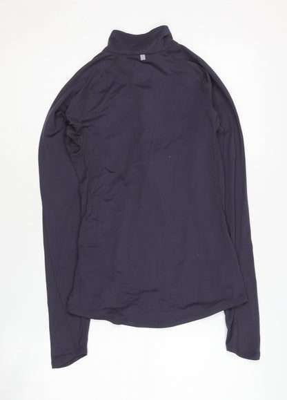 Nike Women's XS Black Running Pullover with Reflective Zip