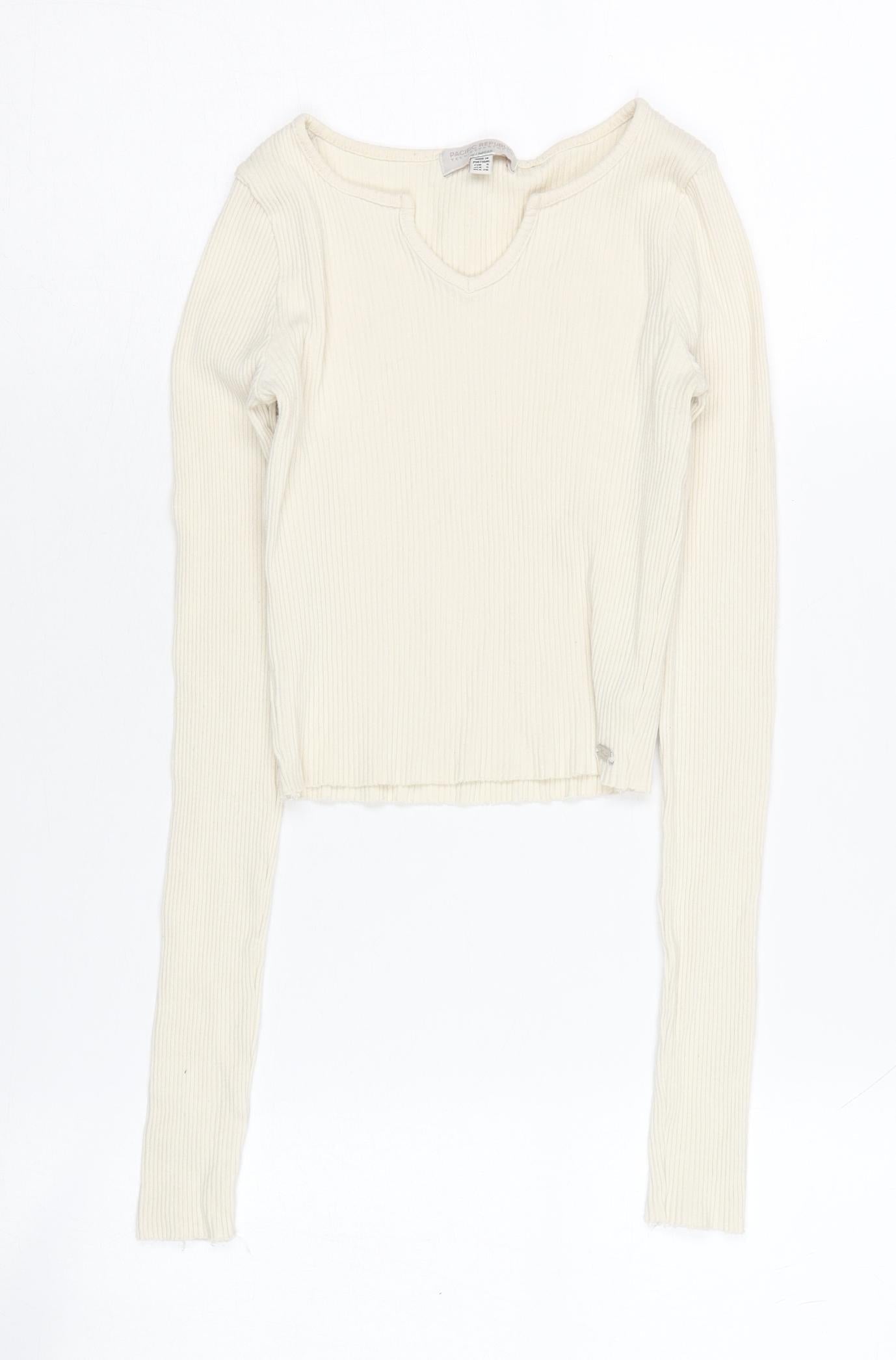 Teens UK Size S Pull & Bear Ivory Cropped Blouse