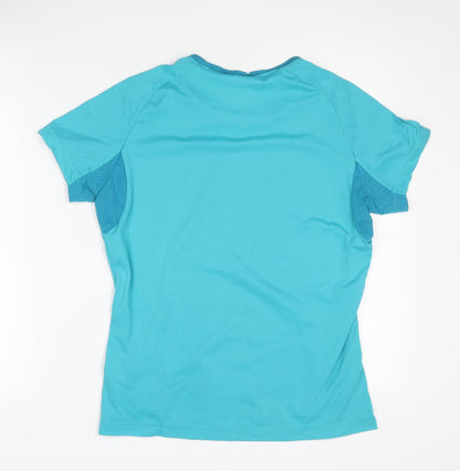 Decathlon Women's Blue Athletic T-Shirt Size L