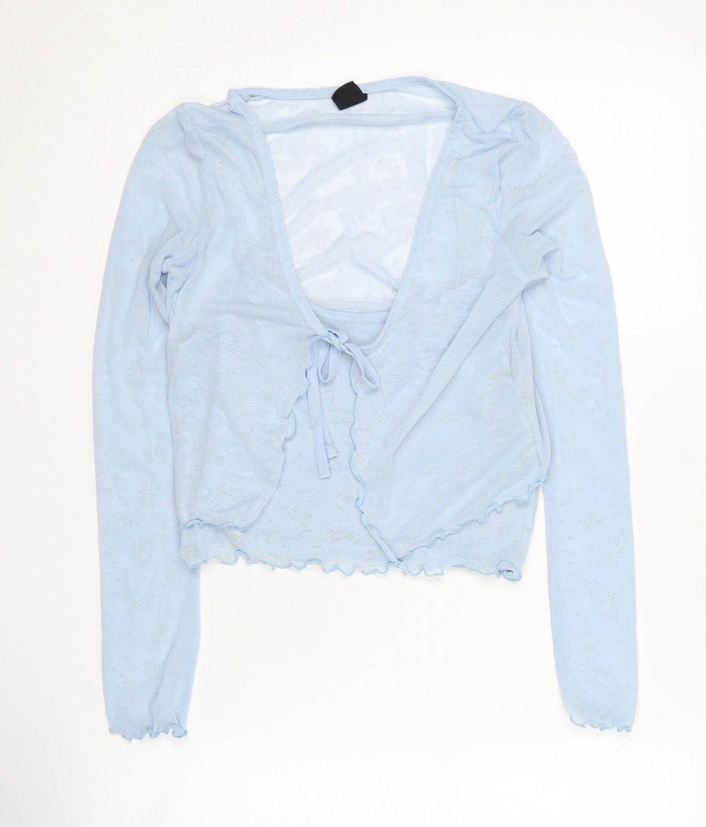 UK Size S Urban Outfitters Blue Wrap Blouse