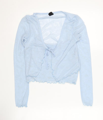 UK Size S Urban Outfitters Blue Wrap Blouse