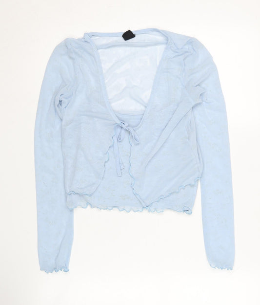 UK Size S Urban Outfitters Blue Wrap Blouse