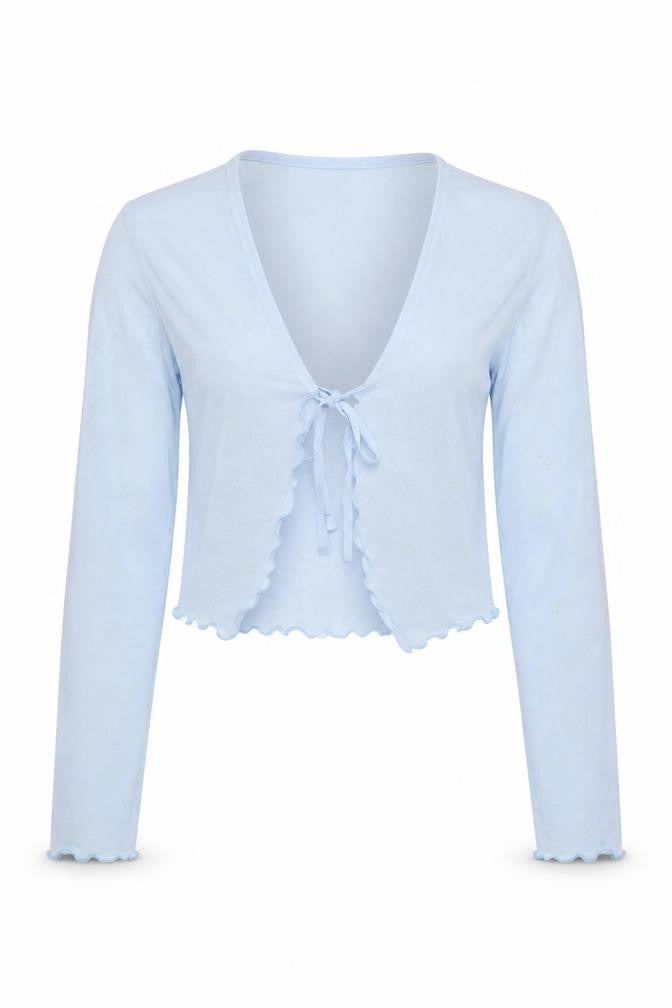UK Size S Urban Outfitters Blue Wrap Blouse