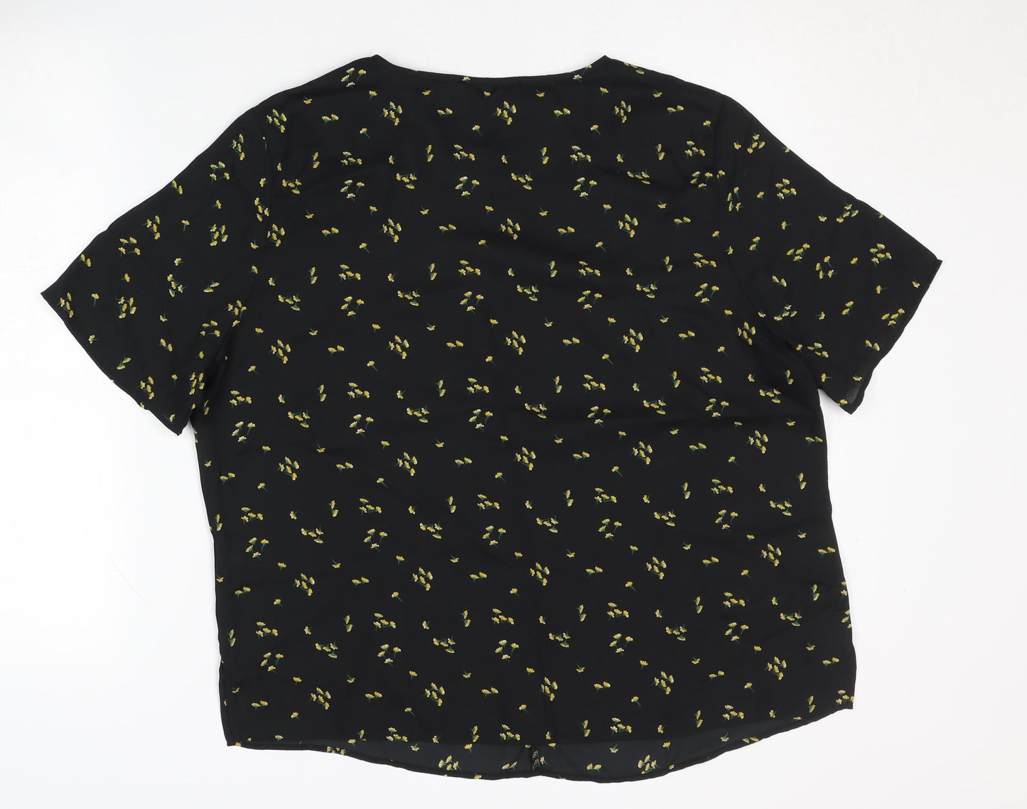 Womens UK Size 16 Marks and Spencer Black Basic Blouse