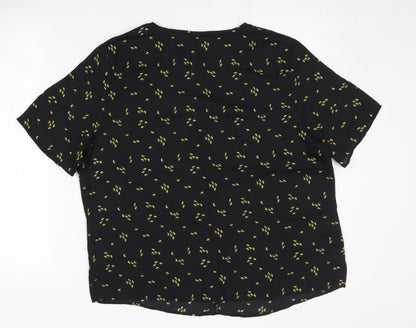 Womens UK Size 16 Marks and Spencer Black Basic Blouse