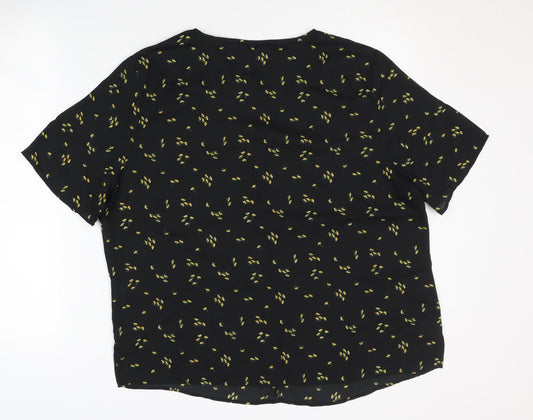 Womens UK Size 16 Marks and Spencer Black Basic Blouse