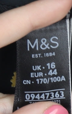 Womens UK Size 16 Marks and Spencer Black Basic Blouse