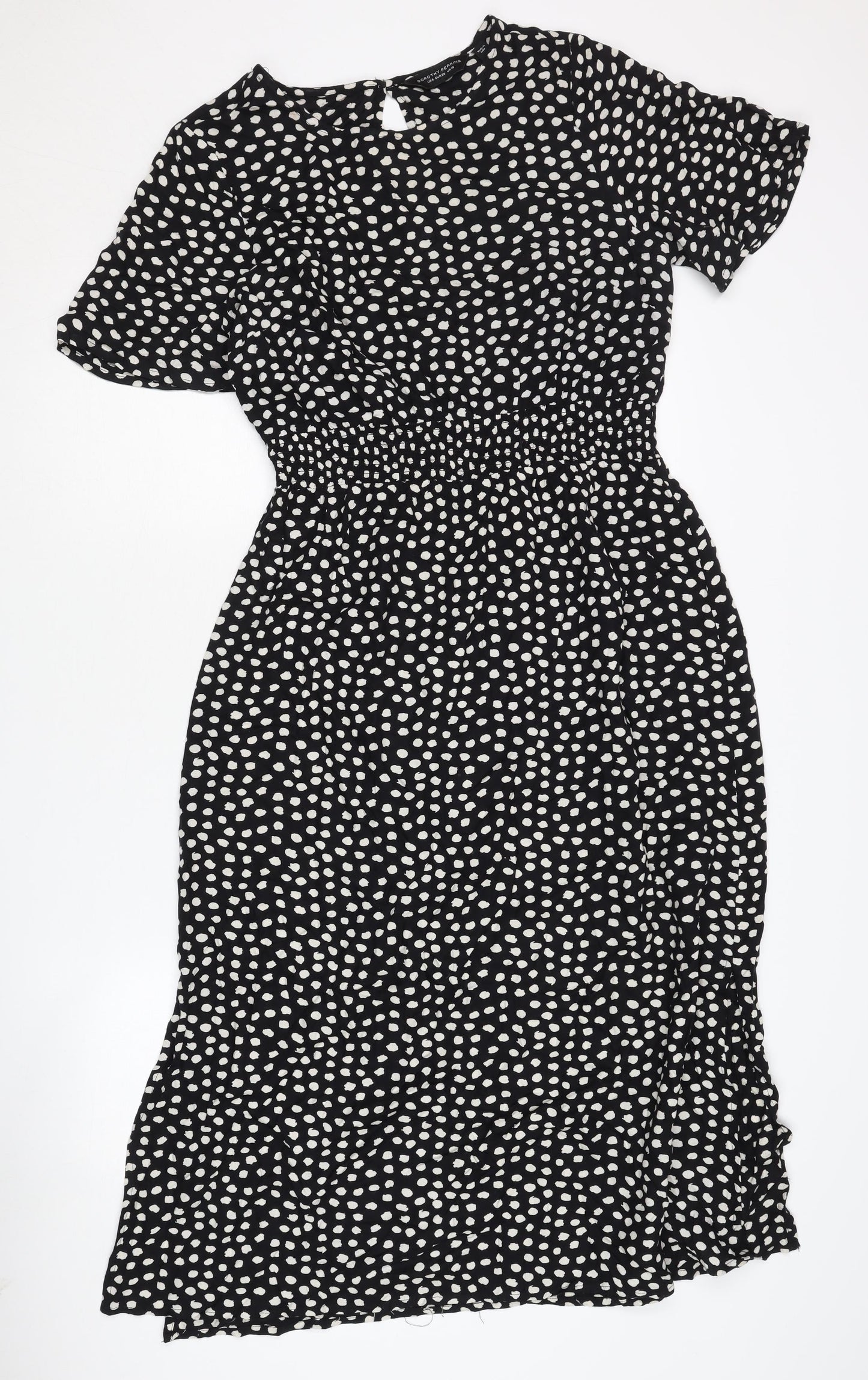 Dorothy Perkins Women's Black A-Line Midi Dress Size 10