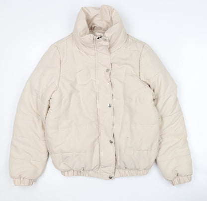 Boohoo Women's Beige Puffer Jacket Size 8