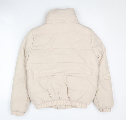 Boohoo Women's Beige Puffer Jacket Size 8