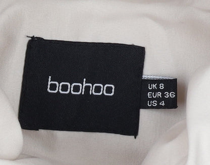 Boohoo Women's Beige Puffer Jacket Size 8