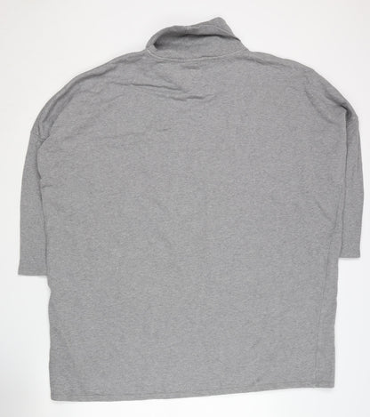 Jack Wills Women’s Grey Roll Neck Jumper Size 14