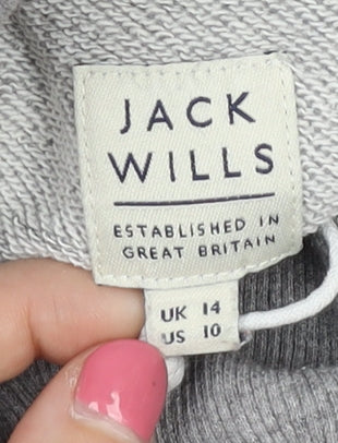 Jack Wills Women’s Grey Roll Neck Jumper Size 14