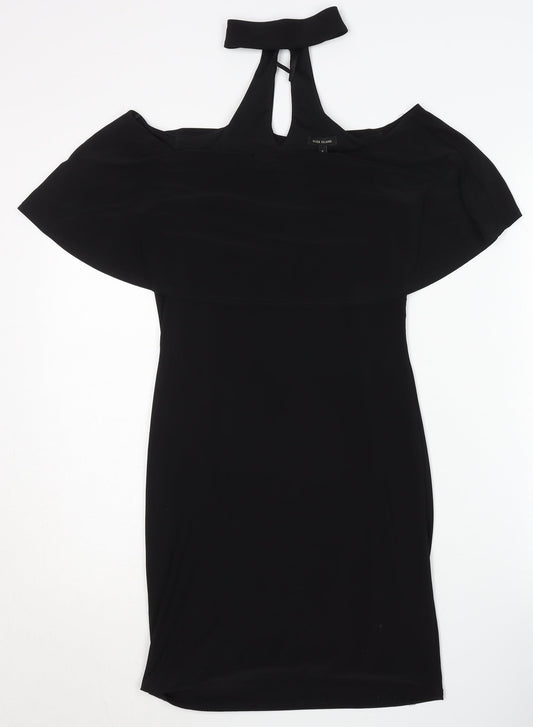 River Island Women's Black Halter Dress Size 8