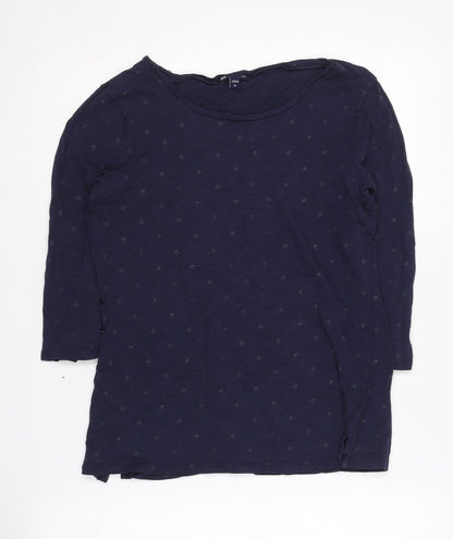 Gap Women's Blue 3/4 Sleeve T-Shirt Cotton Blend M