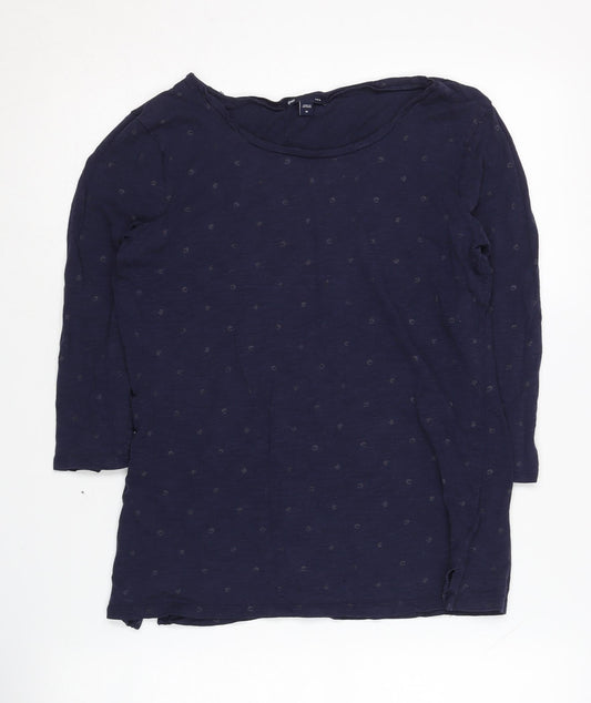 Gap Women's Blue 3/4 Sleeve T-Shirt Cotton Blend M