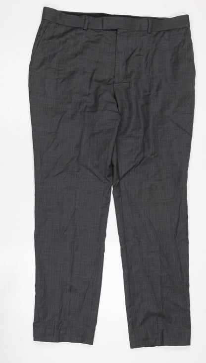 Jaeger Men's Grey Dress Pants, Size 38R, Regular Fit