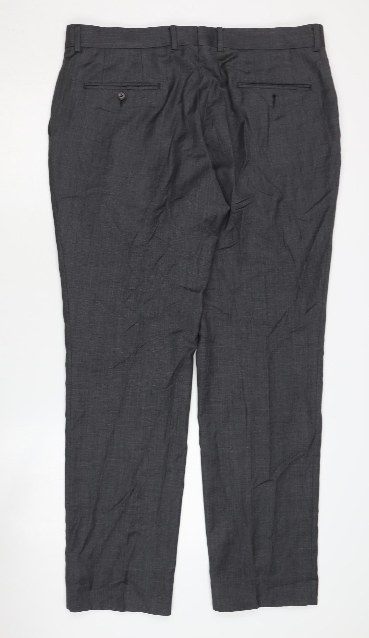 Jaeger Men's Grey Dress Pants, Size 38R, Regular Fit