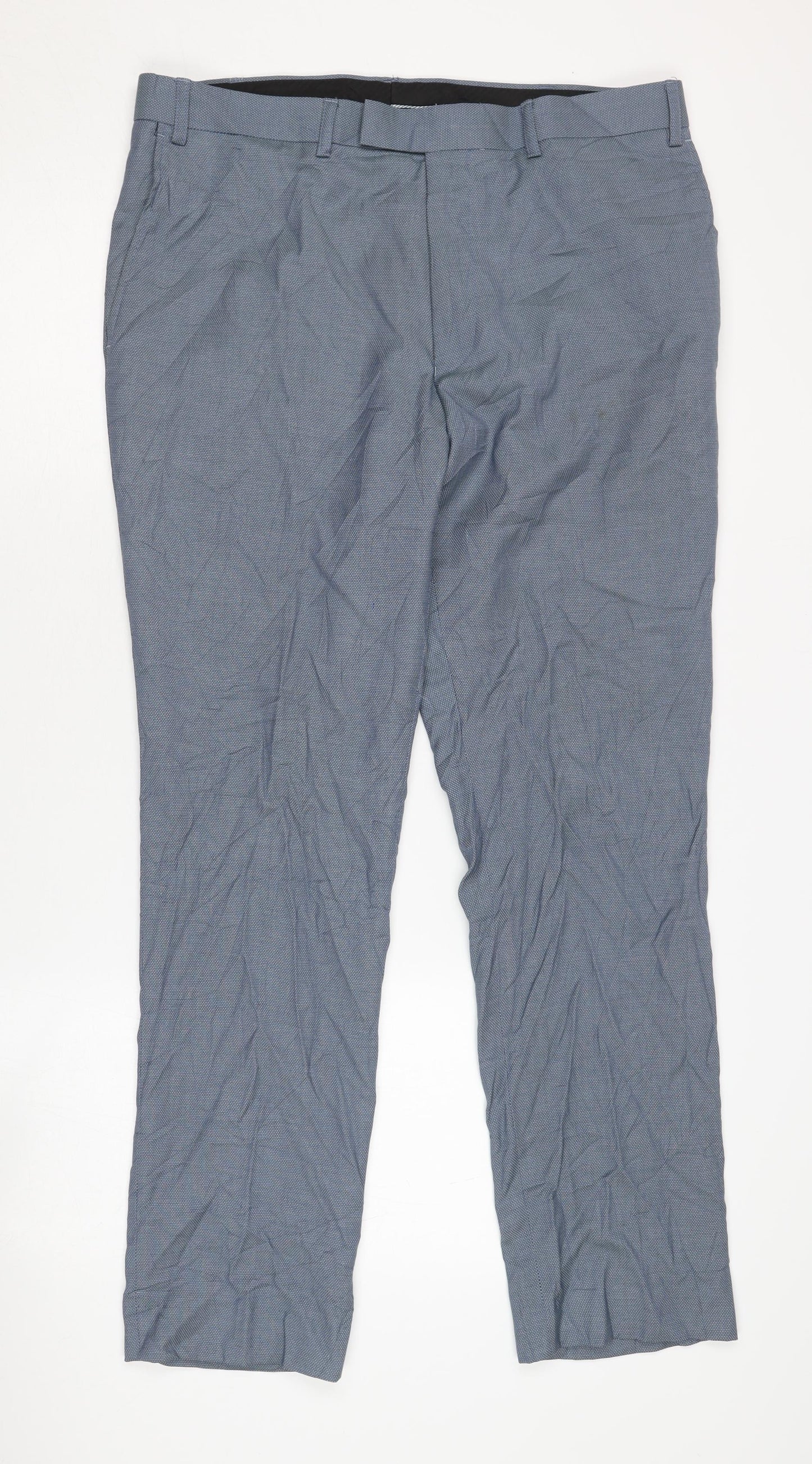 Fellini Men's Blue Dress Pants 38S Tailored Fit