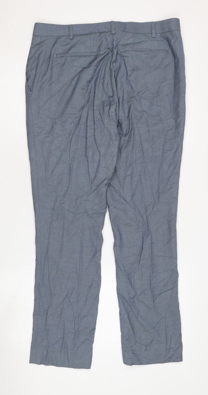 Fellini Men's Blue Dress Pants 38S Tailored Fit