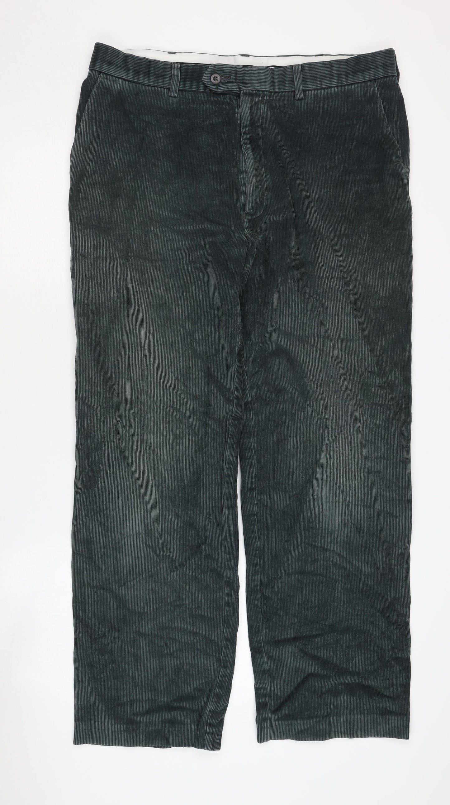 Marks & Spencer Men’s Black Corduroy Trousers 38 in