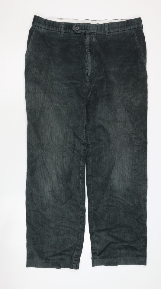 Marks & Spencer Men’s Black Corduroy Trousers 38 in