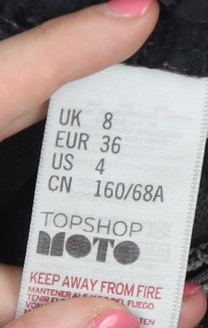 Topshop Grey Women's Cut-Off Denim Shorts Size 8