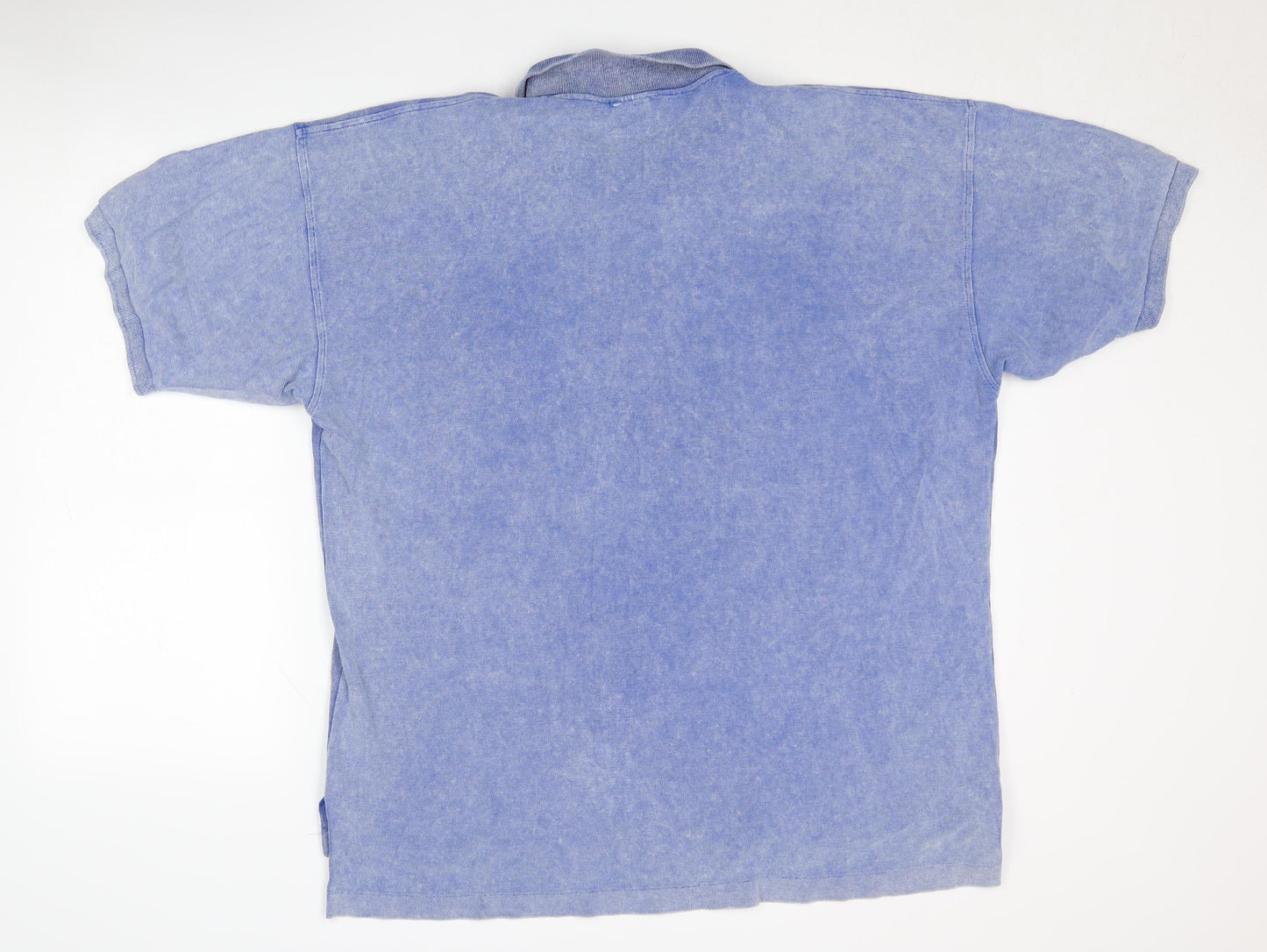 Nike Men's Blue Acid Wash Polo, XL, Short Sleeve