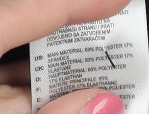 Adidas Women's Black & Blue Slim Fit Leggings Size 12