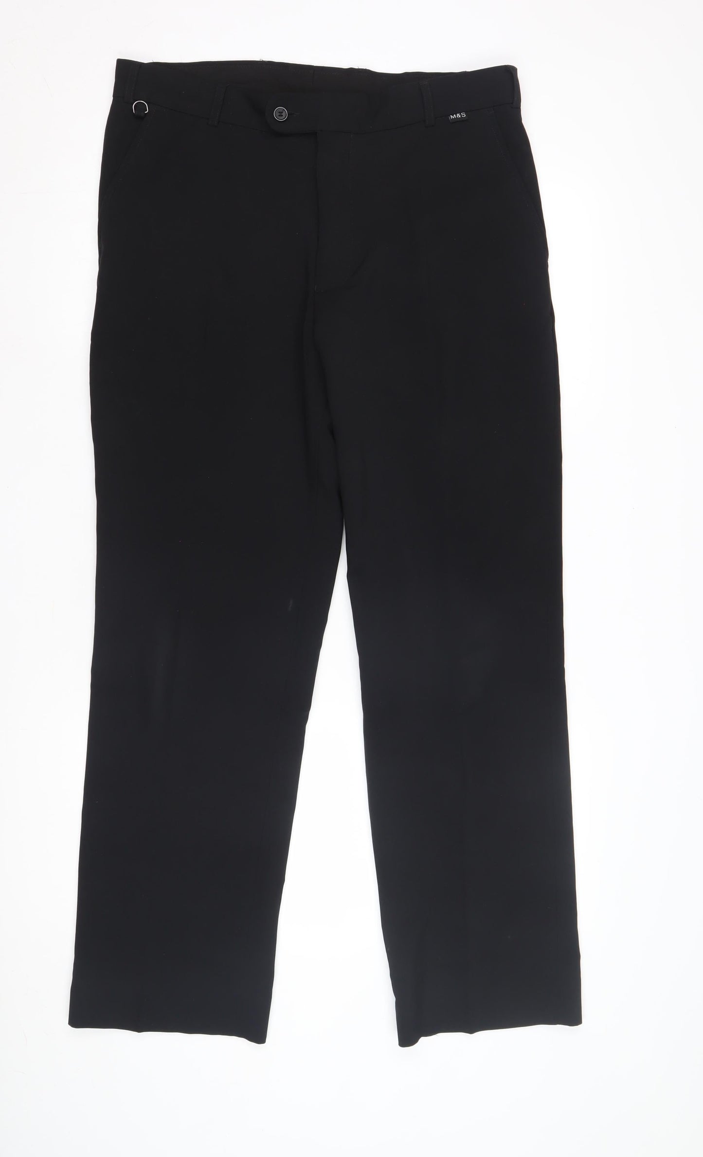 Mens UK Size 34 Corporatewear Regular Fit Business Black Trousers