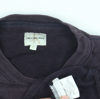 Unisex Adults UK Size M Calvin Klein Purple Pullover Sweatshirt