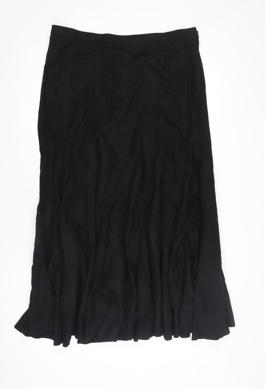 BHS Women's Black Cotton Skirt Size 12