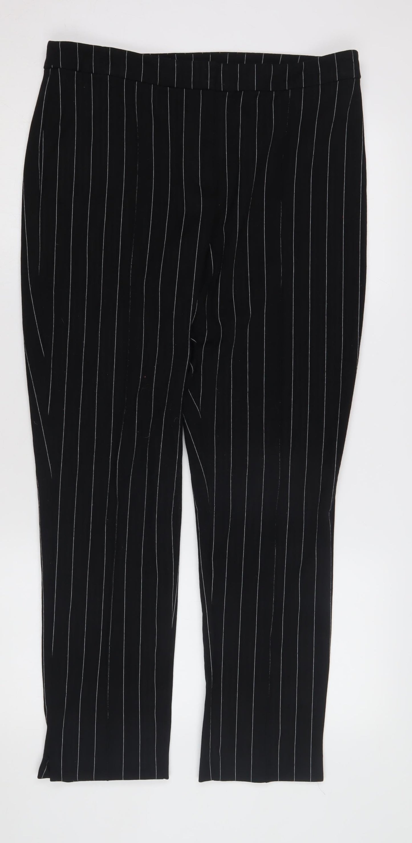Womens UK Size 14 Marks and Spencer Regular Fit Business Casual Black Trousers