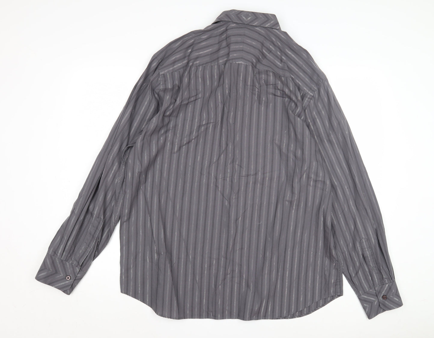 Mens UK Collar Size XL Jeff Banks Smart Grey  Dress Shirt