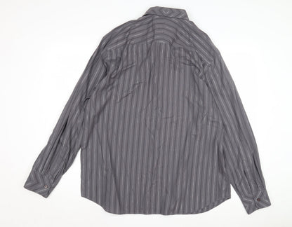 Mens UK Collar Size XL Jeff Banks Smart Grey  Dress Shirt